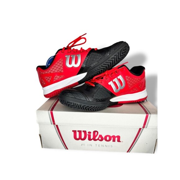 Wilson Rush Pro 2.0 Mens Tennis Shoes Size 7.5 Red White Black New - Picture 2 of 9